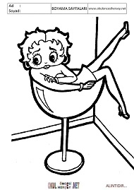 betty-boop boyama sayfaları